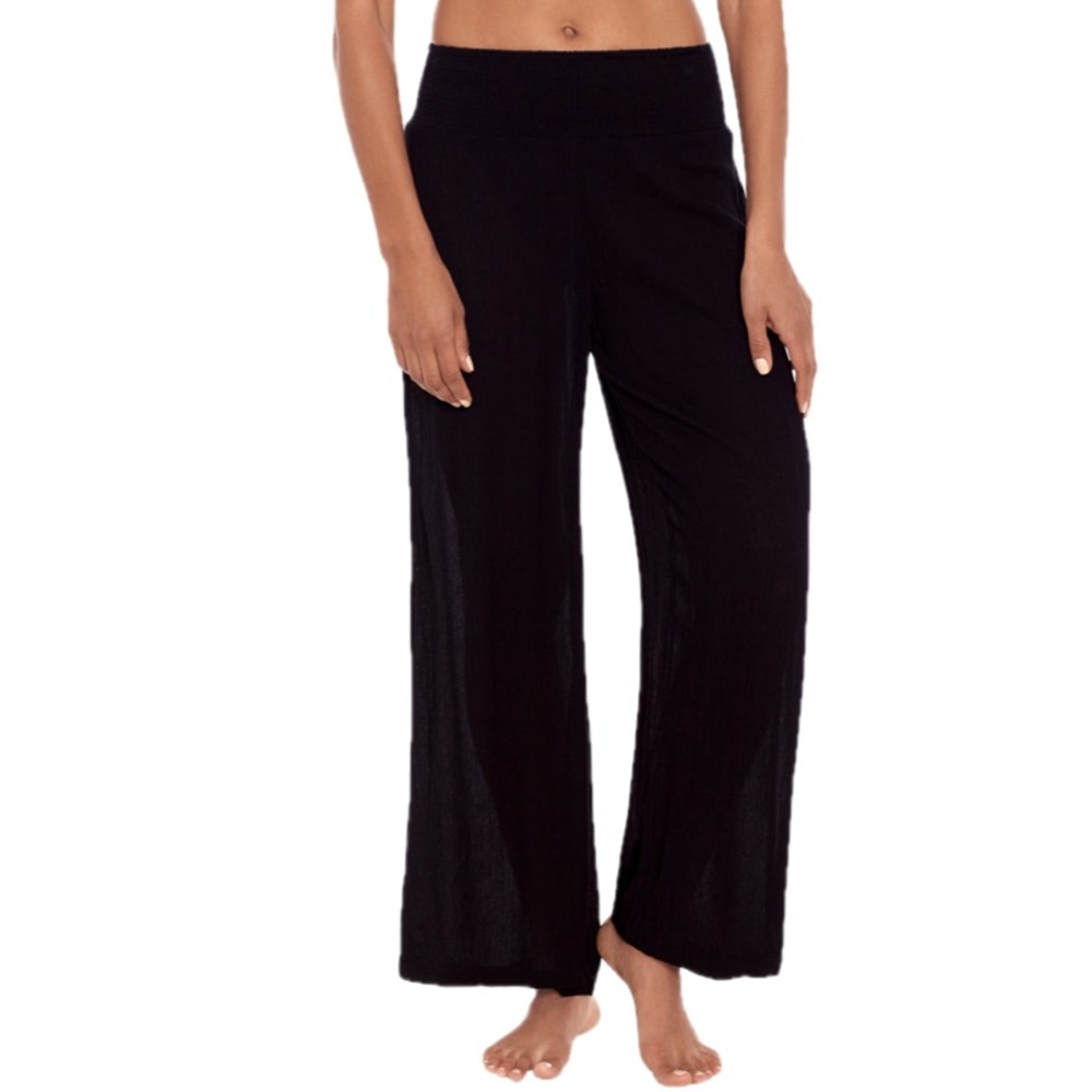 LAUREN RALPH LAUREN Crinkle Rayon Swimwear Cover Up Pant Women’s Size XL - Picture 3 of 10